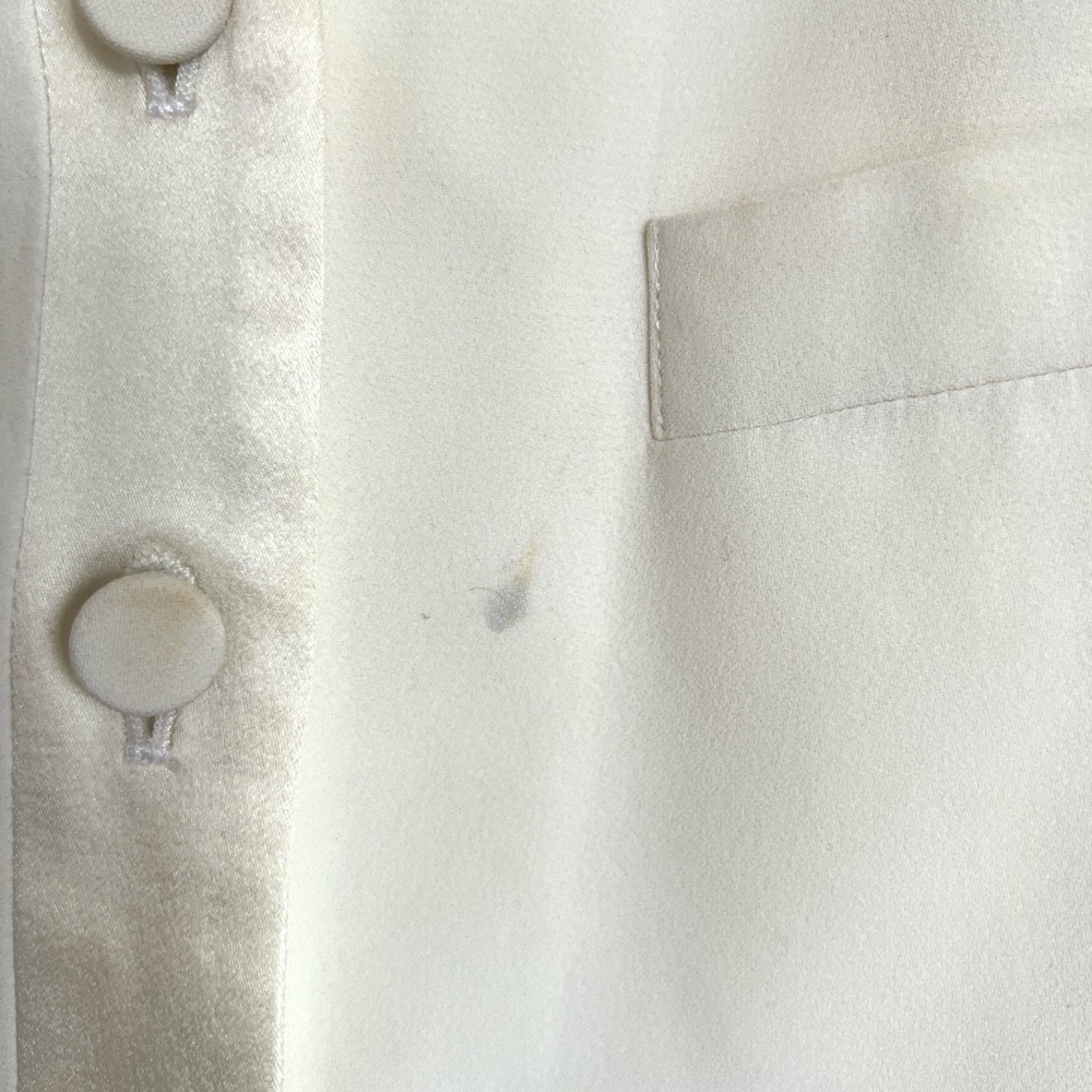 Emporium Armani Cream Silk Button-Up Vest . Size S/M - Picture 3 of 8